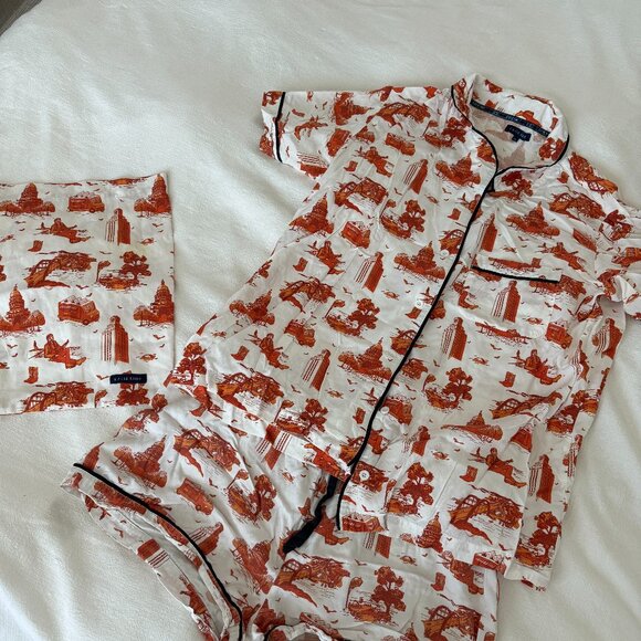 Katie Kime Austin Toile Pajama Shorts Set - Picture 1 of 6